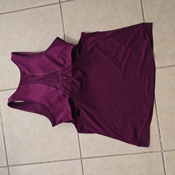 Athleta Marroon Tank Top with Built-in Bra- M - Picture 5 of 10